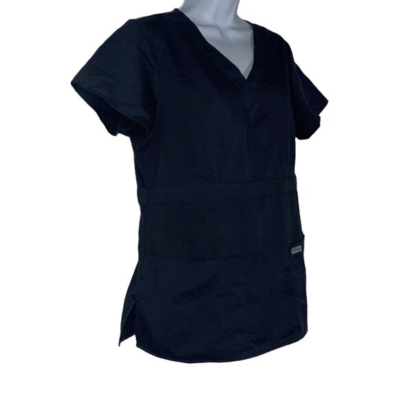 Greys Anatomy by Barco Gray Womens M Scrub Top Shirt Style 4153 Pockets Solid - Picture 4 of 8